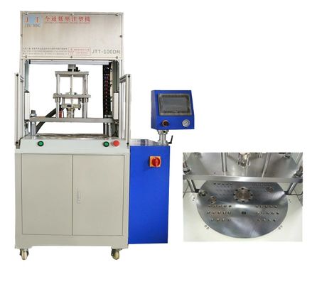 Máquina de moldeo por inyección de pegamento caliente de baja presión de 8 mm de diámetro de tornillo JTT-100 DR para PCB